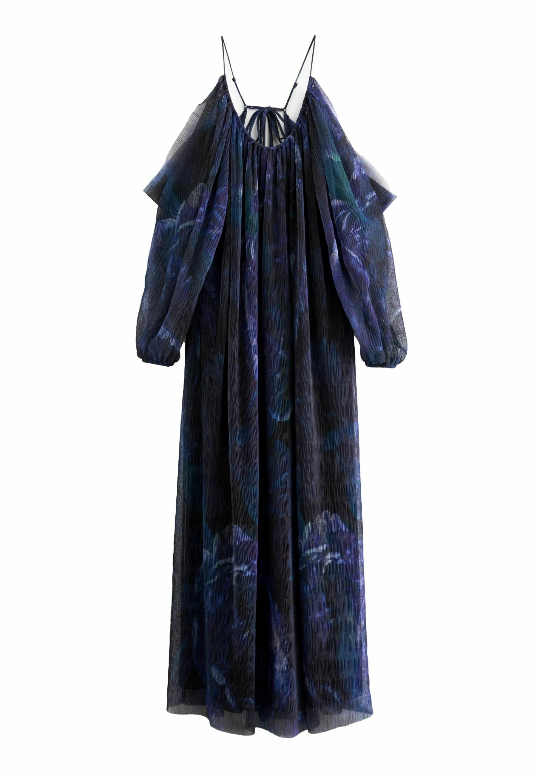Jupe Femme NEXT Taille 14 - Bleu Avec Motif Floral Noir - Légère - Occasion Très Bon état