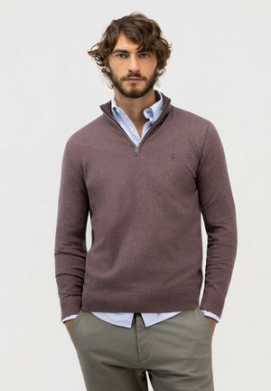 El Ganso, JERSEY BÁSICO CUELLO CAMIONERO - Jersey de punto - morado