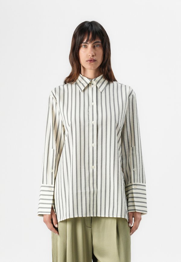 MYLO DELICATE STRIPES - Button-down blouse - pistachio
