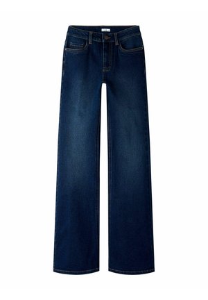 MID WAIST - Platėjantys džinsai - dark blue denim