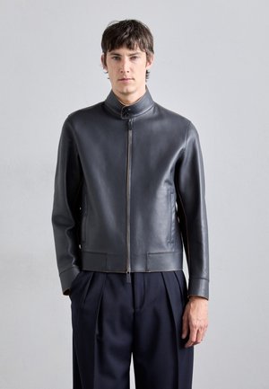 BLOUSON JACKET - Lederjacke - dark navy