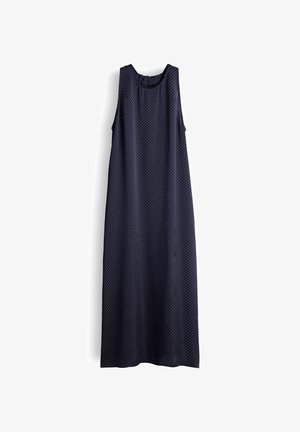 someday., SATIN PINSTRIPE MIDI - Jerseyjurk - true navy