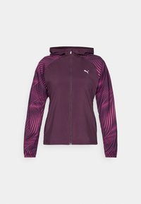 RUN FAVORITE AOP WOVEN JACKET W - Chaqueta de running - midnight plum
