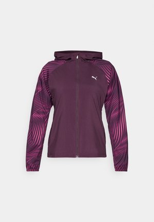 Puma RUN FAVORITE AOP WOVEN JACKET W - Chaqueta de running - midnight plum