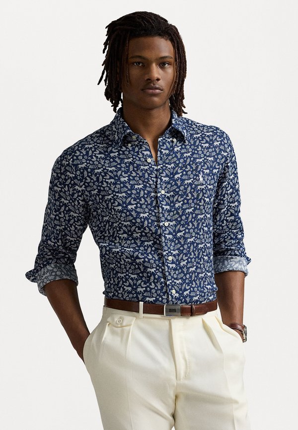 CUSTOM FIT PRINT LINEN SHIRT - Shirt