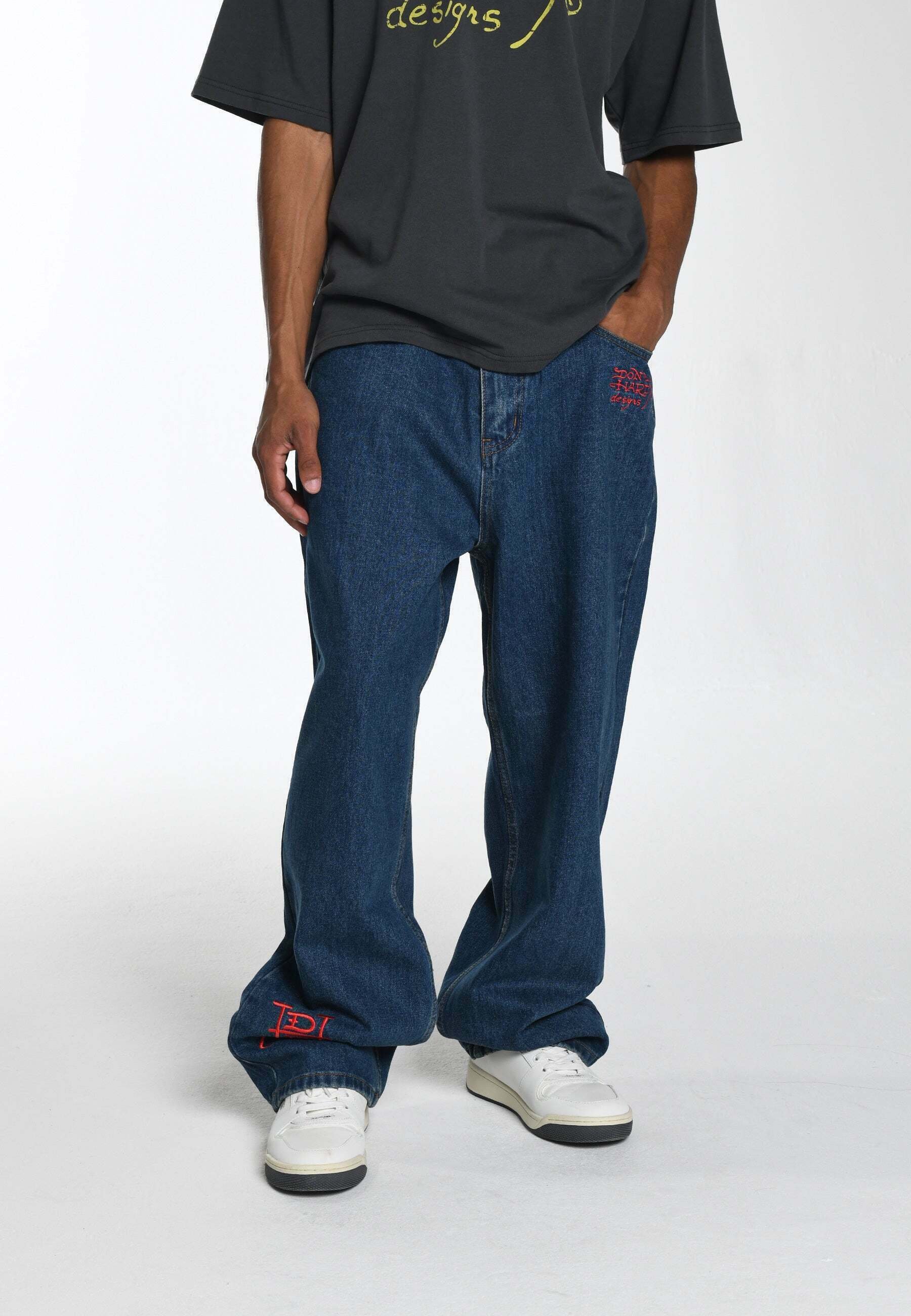 Ed Hardy SNAKE SEVER TATTOO GRAPHIC - Jeansy Relaxed Fit