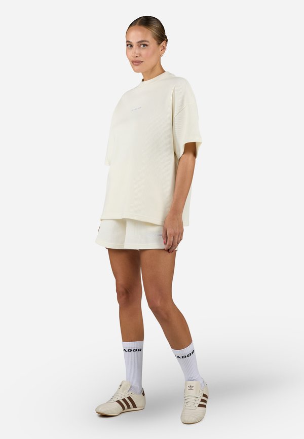 AMANDA OVERSIZED RIB TEE - Print T-shirt - washed unbleached4