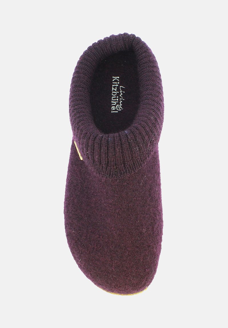 Pantofole In Lana Vergine Living Kitzbühel – Modello Plum – Fodera In Pelliccia Di Agnello E Suola Antiscivolo – Taglia 37 EU