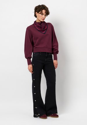 Dante6 BELVINA  BUTTON UP WIDE  - Bootcut jeans - black