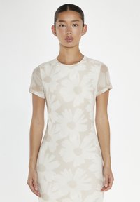Glamorous BODYCON MIDI - Vestido de tubo - stone sunflower mesh