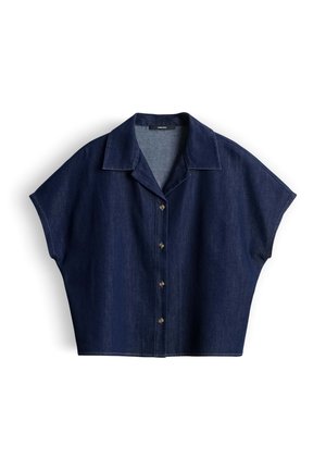 someday., BOXY CROPPED SHAPE - Hemdbluse - rinsed dark blue