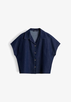 someday., BOXY CROPPED SHAPE - Overhemdblouse - rinsed dark blue