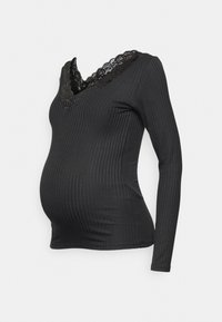 Langærmet T-shirt - black