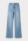 OBJROSIE - Wide leg - light blue denim