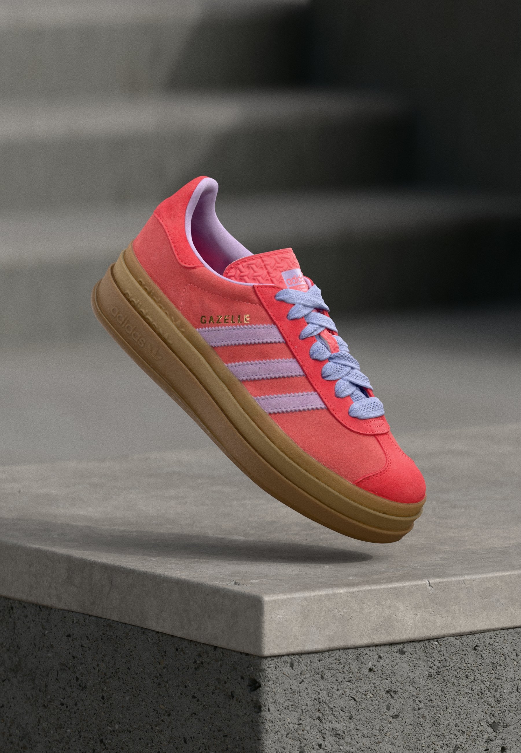adidas Originals GAZELLE BOLD - Trainers - semi flash red/powder plum/semi  lucid red/light red - Zalando.ie