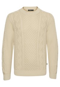 MATRITON CREW NECK CABLE-KNIT PULLOVER - Jumper - fog
