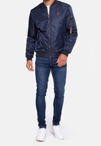 Threadbare Blouson Bomber - blue