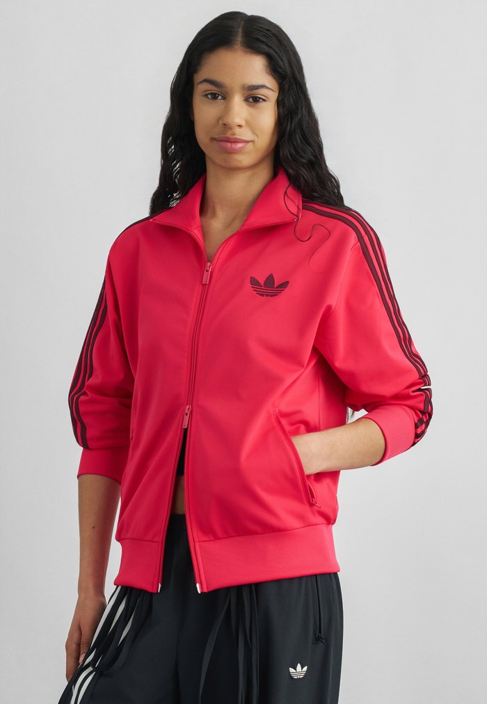 adidas FIREBIRD TRACK TOP LOOSE - Sudadera con cremallera - power pink/maroon