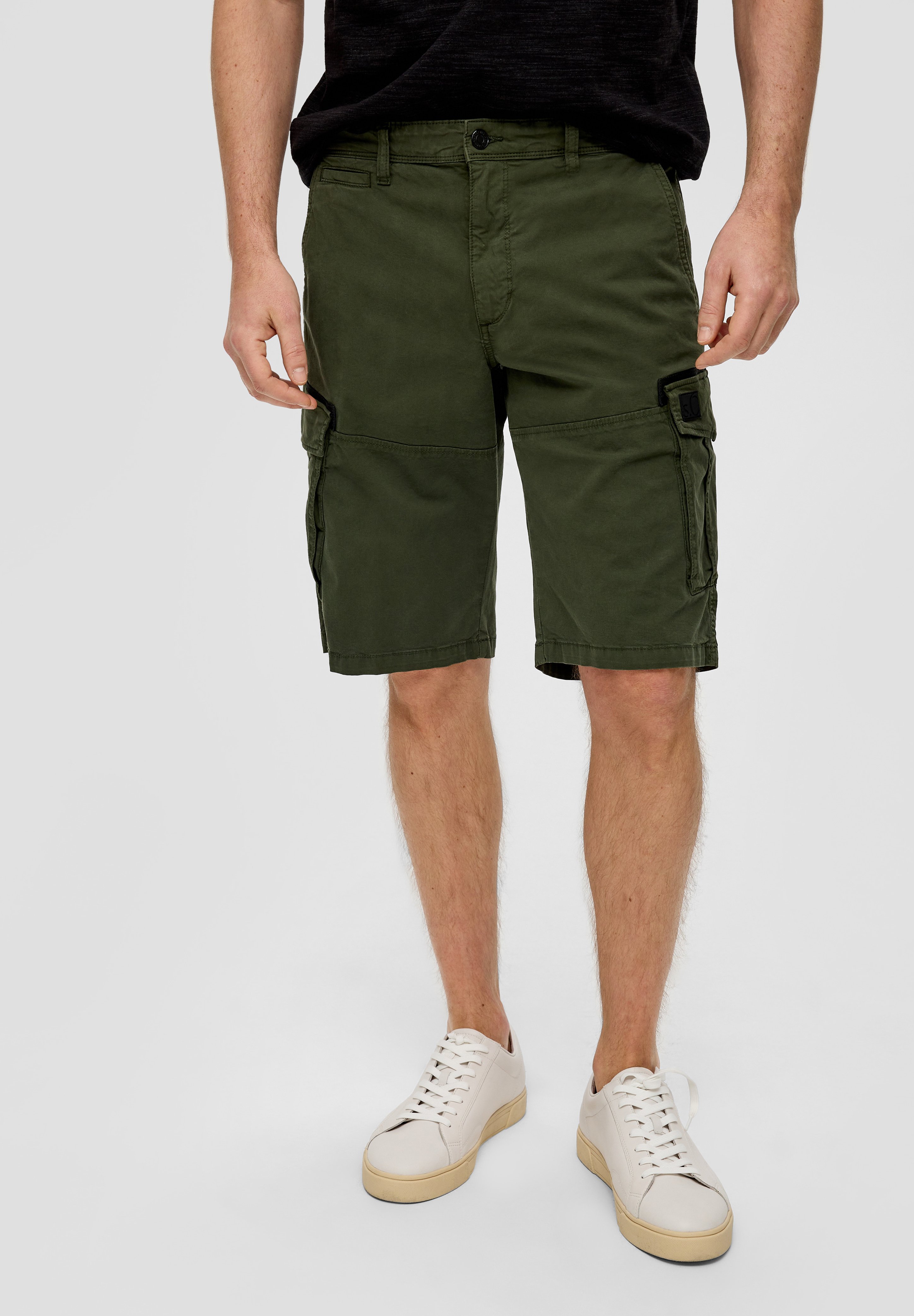 S.Oliver Herren Bermuda – Gemustert, Mit Eingrifftaschen Und Gürtelschlaufen