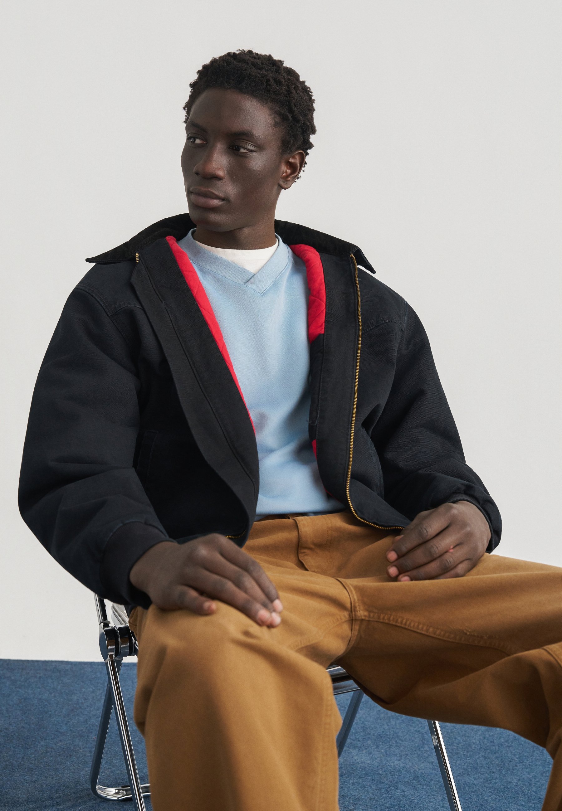 Carhartt WIP SANTA FE JACKET - Light jacket - black grind washed