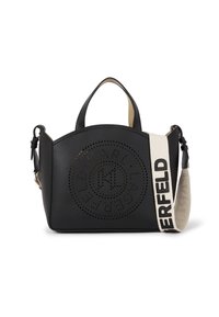 CIRCLE TOTE PERFORATED - Kabelka - black