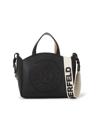 CIRCLE TOTE PERFORATED - Sac à main - black