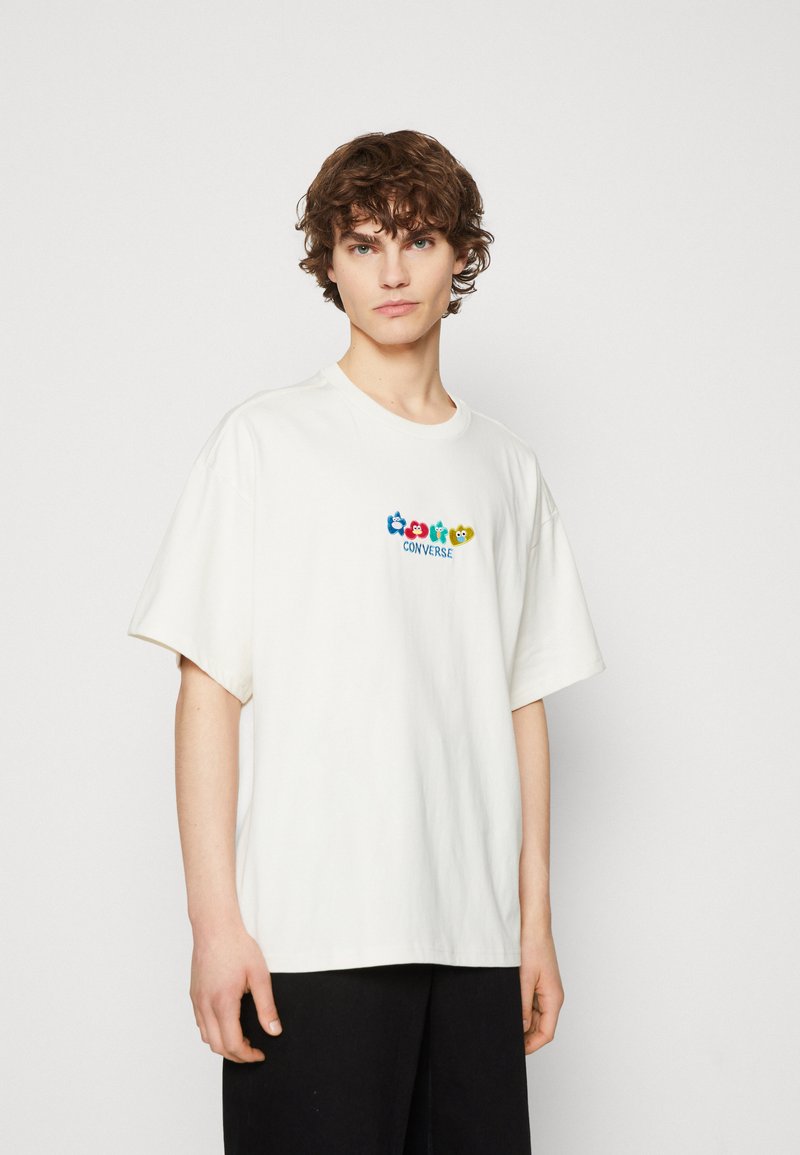 Converse FRIENDLY FLOWERS UNISEX Camiseta estampada egret/crema