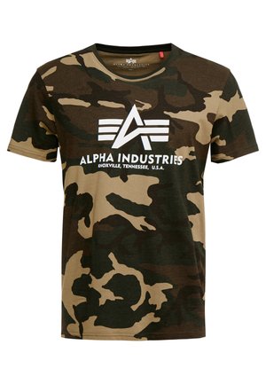 Alpha Industries T CAMO - Potiskana majica - woodland camo