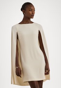 Lauren Ralph Lauren - CAPE GEORGETTE COCKTAIL DRESS - Kokteilinė suknelė / vakarėlių suknelė - mascarpone cream Miniatiūros vaizdas 1