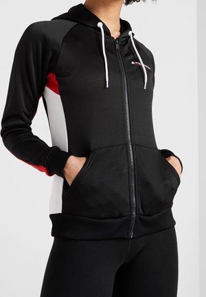 Felpa con zip - black