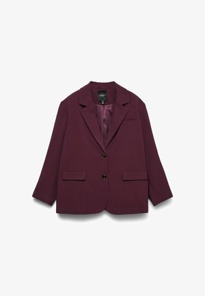 Bordoo bleiser ühe nööbiga esiosaga, sisselõigatud kraega, kahe esi-taskuga ja sileda voodriga. Omab musti nuppe ja vabalt istuvat lõiget.