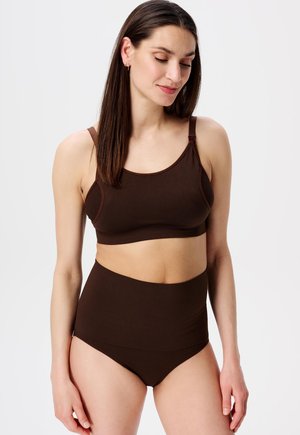 Noppies NOPPIES MATERNITY ESSENTIALS SEAMLESS BRIEFS LEE POST PARTUM SENSIL® BREEZE - Shapewear - coffee bean