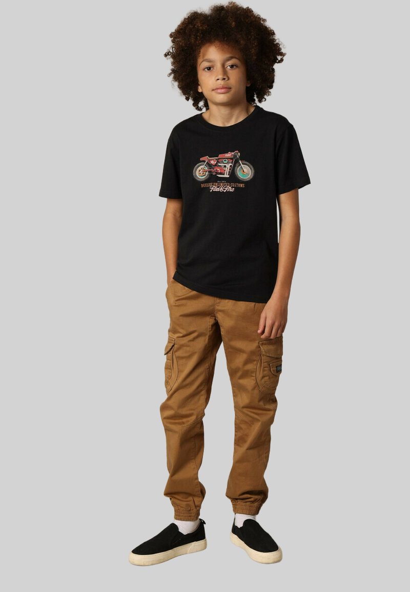 DEELUXE GASOLINE - T-shirt imprimé - Charcoal