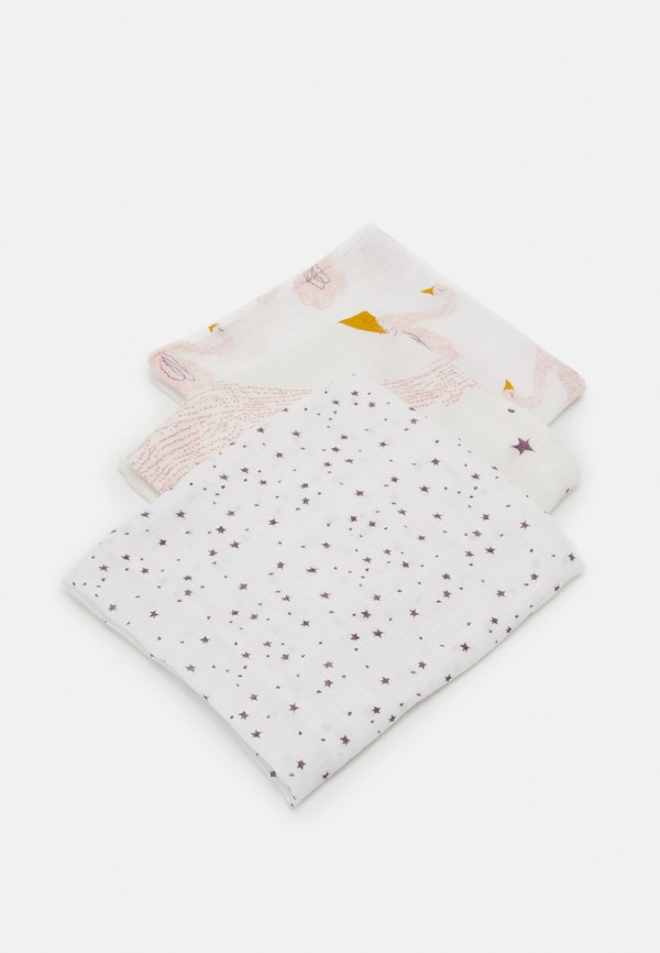 HEAVENLY SOFT SWADDLE LITTLE WATER SWAN 3 PACK UNISEX - Muslin blanket - purple