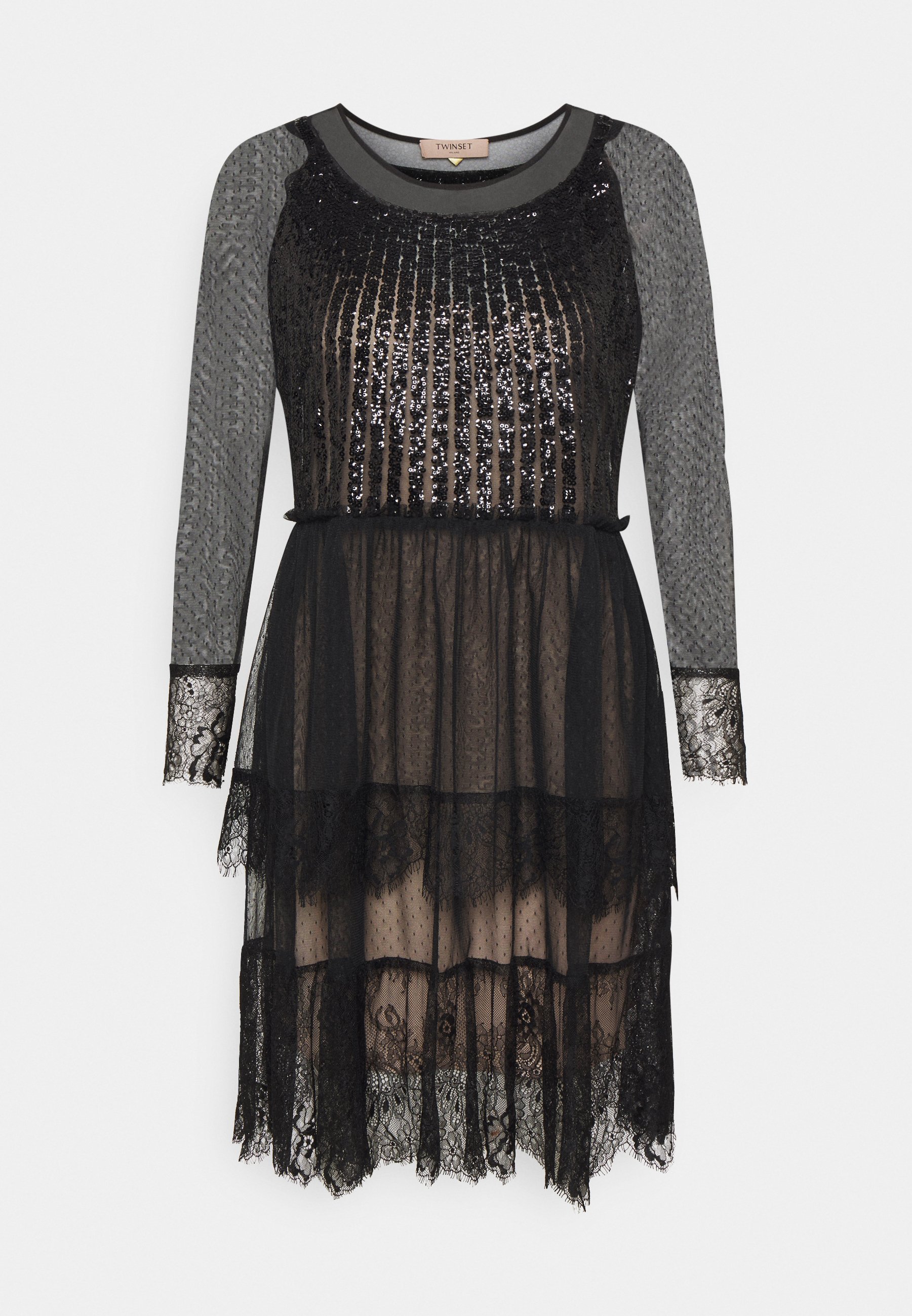 Twinset Cocktailkleid Festliches Kleid Nero Schwarz Zalando De