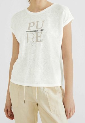 T-shirt med print - off-white