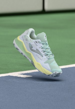 SPIN OMNI - Padelijalatsid - black/light green/light yellow