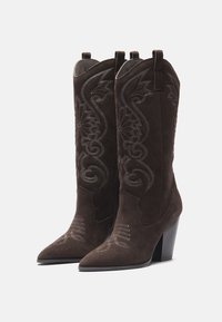 Zign Kauboi-/mootorrattasaapad - dark brown