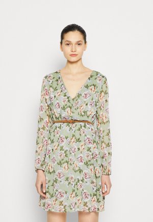 ONLY ONLMEDINA WRAP BELTED DRESS - Φόρεμα ημέρας - balsam green