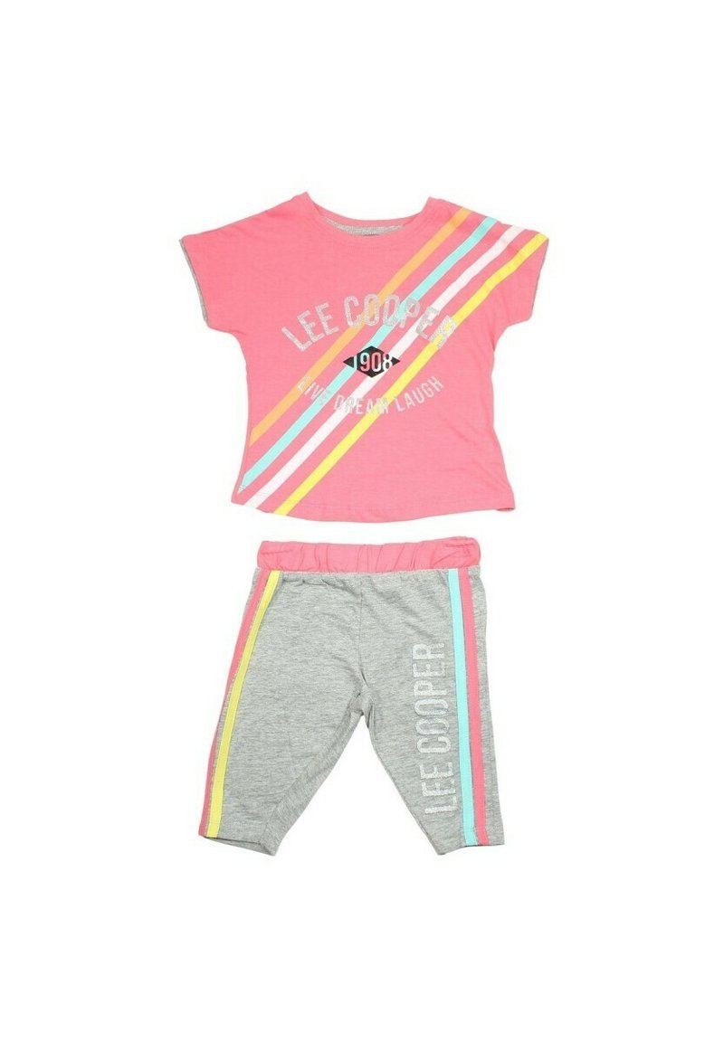 Lee Cooper T-shirt print donkerroze