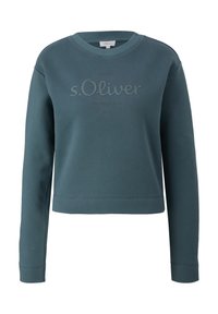 s.Oliver MIT LOGO-PRINT - Sweater - olivgrün