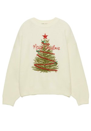 CHRISTMAS SWEATER WITH BELLS - Pulóver - beige
