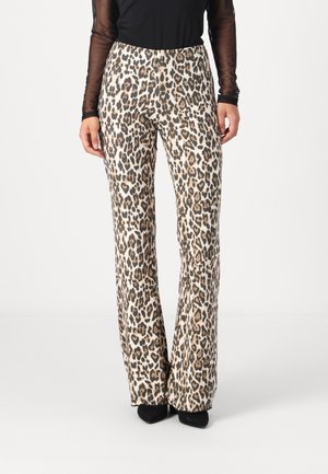 PETITE FLARE TROUSERS - Leggings - brown