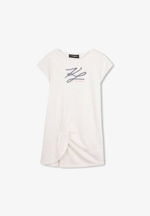 KARL LAGERFELD KIDS, ROBE MANCHES COURTES - Jerseyjurk - argent blanc