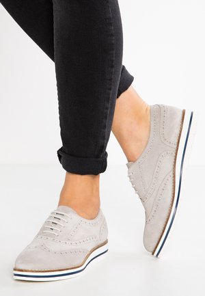 LEATHER - Chaussures à lacets - light grey