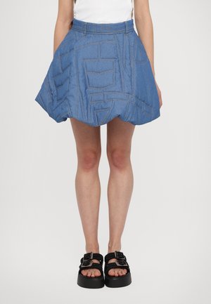 Ksenia Schnaider QUILTED MINI SKIRT - Minihame - light blue