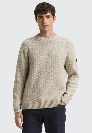 PULLOVER IN MELANGE OPTIK - Strickpullover - brown offwhite structure