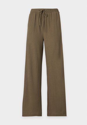 New Look, TEXTURED WIDE LEG - Pantalones - olive