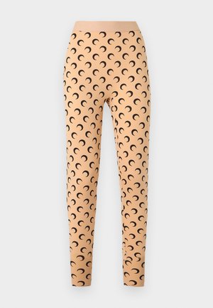 MOON PRINTED - Leggings - Pantaloni - tan