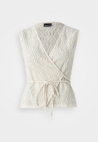 WRAP TIE VEST - Linne - egret